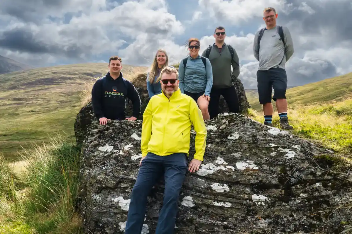 Growth Network members on a hike in the Mourne hills