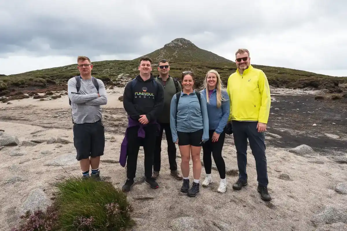 Growth Network members on a networking hike in the Mourne Mountains