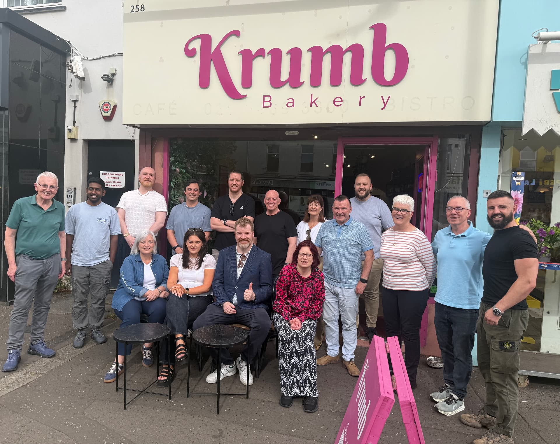 Growth Network members outside Krumb Bakery in Belfast